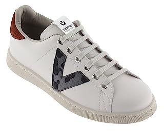 Victoria Damen Tenis Efecto Piel & Animal Print Sneaker, Antracita, 41 EU Schmal