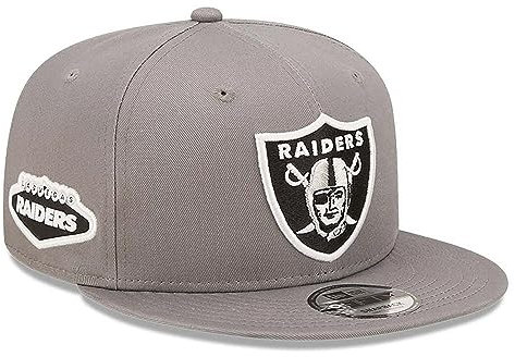 New Era - NFL Las Vegas Raiders Team Side Patch 9Fifty Snapback Cap Farbe Grau, Größe S-M