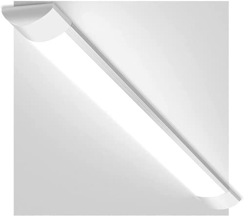 Duheypo Feuchtraumleuchte LED, 30CM Deckenleuchte, 10W 6500K Kühles Weiß 1000LM Badezimmer Lampe, Lichtleiste für Garage Lager Werkstatt Bad Büro Keller Shop, Röhre