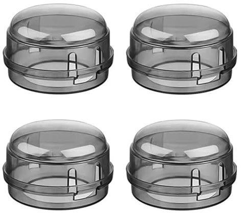 4Pcs Stove Knob Covers Oven Knob Lock Child Safety Guard Baby Proof Stove Oven Lock Cover for Kids Baby Toddler Clear Oven and Gas Knob Cover