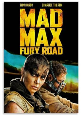 YBRAVO Mad Max Fury Road Fanart Poster Dekorative Malerei Leinwand Wandkunst Wohnzimmer Poster Schlafzimmer Malerei,Wandkunst Bilddruck Moderne Familienzimmer Dekor 08x12inch(20x30cm)