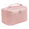 Zenovate Kosmetiktasche Damen Reise Schminktasche Make Up Tasche Organizer mit Makeup Pinsel Organizer Kulturtasche PU Leder Make Up Bag Wasserfestes Cosmetic Bag für Travel mädchen Damen, Rosa