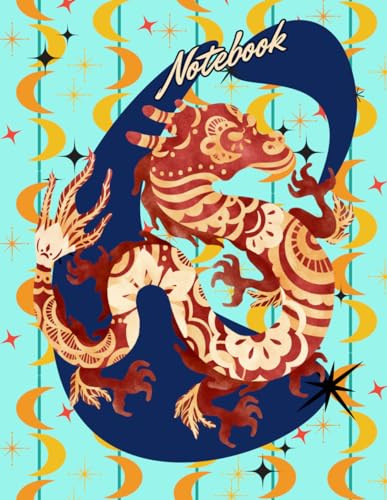 Wood Dragon Notebook: Composition Journal 8.5 x 11 College Ruled Lined Notebook for Writing In for Single Courses for High School, College and University