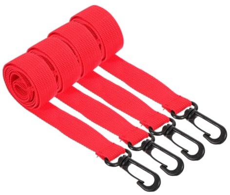 Sicherheitsleine für Kinder mit Haken, 4 Stück Rot | Nylon und Kunststoff, für Kinder von 2 bis 12 Jahren, Sicherheitsseil für Tagesstätten und Einkauf