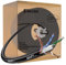 Elecan Bulk Cat 6 Ethernet Cable 500 Ft Black, Easy Pull Box, Solid 23AWG Oxygen Free Copper, 10Gbps 550Mhz, POE,Soft Flexible Smooth Tangle-Free UTP Internet Network LAN Cable-Running FT Count-CMR