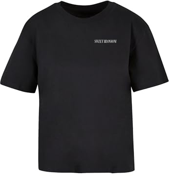 Miss Tee Damen Sweet Blossom and Beauty Tee Black, XL
