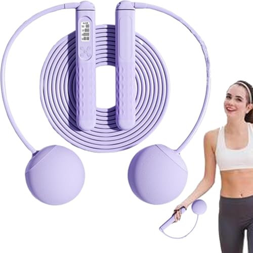 Corda per saltare con contatore - Corda per saltare per fitness, Corda per saltare a casa con palla appesantita | Corda per saltare senza corda con palla zavorrata per adulti, bambini, donne