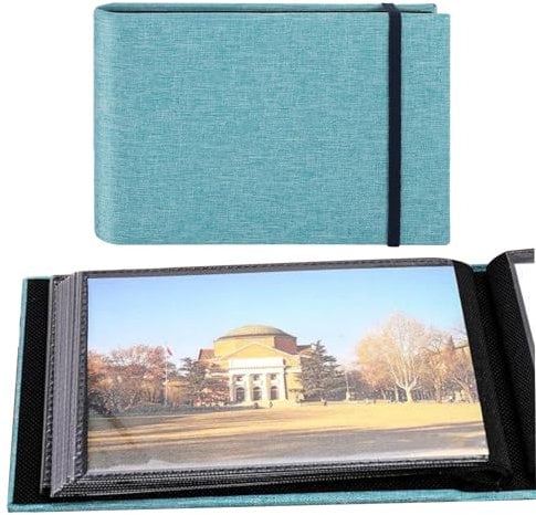 Mini Small Photo Albums 6x4 100 Slip In Photo Albums, Portable Travel Flip Photo Book with Cloth Cover for Wedding Family Holiday Birthday Pictures Book