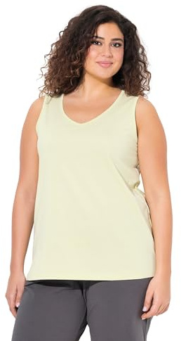 Ulla Popken Top, Escote en V, Corte clásico, sin Mangas 724584