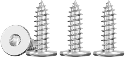 Drenky Schrauben Torx M4 X 16mm Blechschrauben Flachkopf M4 Holzschrauben Edelstahl A2 V2A, Ideal für Holzarbeiten, Rostfrei und Langlebig, Vollgewinde, 50 Stück