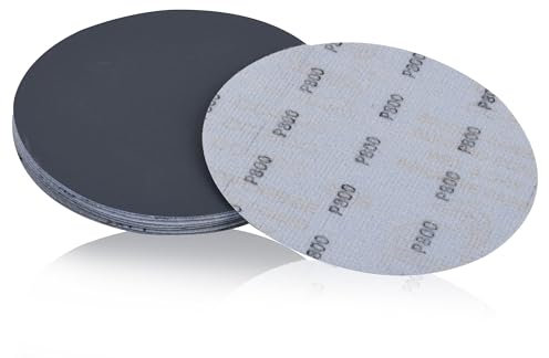150mm Schleifpapier Körnung 800, 18 Stück Schleifblätter 150mm Nassschleifpapier für Lackaufbereitung, Auto Politur & Oberflächenveredelung