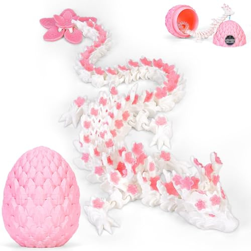 zhancydeal 3D Printed Cherry Blossom Crystal Dragon Egg