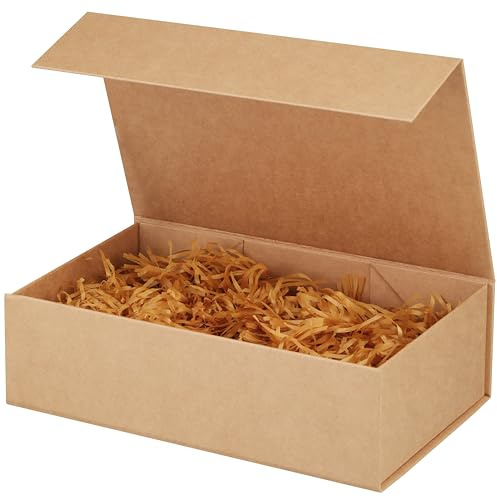 Khaki Geschenkbox 20x18x8cm, Geschenkbox mit Magnetisch Deckel für Valentinstag Geburtstage Weihnachten Hochzeit