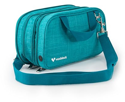 Voxblock Travel Case, Portable Storage for Audio Player, Blocks and Headphones, Teal, Showerproof