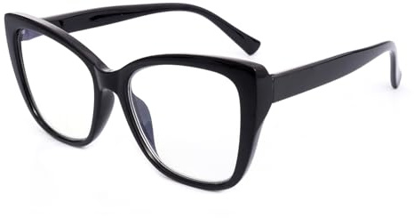 OKH Blaulichtfilter Brille Damen Cat Eye – Stilvolle Computerbrille ohne Stärke, Anti-Reflex klare Gläser, UV400 Schutz, Leichter Kunststoffrahmen