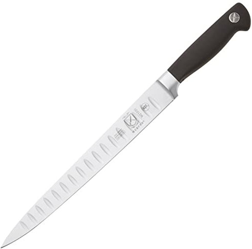 Mercer Culinary Genesis 10-Inch Carving – Granton Edge, Stainless Steel, Black, 38x10x3 cm