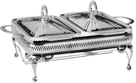 Table Top Food Warmer with Special Tarnish Resistant Finish That Never Needs Silver polishing British Made