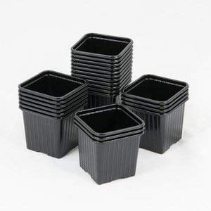 Pflanztöpfe für Saat und Versetzung, 8 x 8 x 7 cm, schwarz