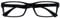 OPULIZE PEP Lesebrille für Damen und Herren - Große Rechteckige Brille - Komfortable Federscharniere - Kratzfest - Schwarz - UVR +2.00