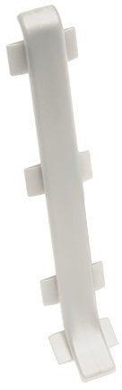 DQ-PP Verbinder – 59mm – Farbe: Silber – PVC – eloxiert – Fussleisten – Bodenleiste – Profil – Abschlussleiste – Fussbodenleiste