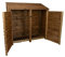 Arbor Garden Solutions wooden log store 6ft with doors, firewood storage (W-187cm, H-180cm, D-88cm), brown finish (Without kindling shelf)