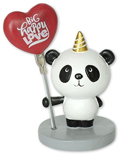 Die Geschenkewelt 45230 Fotohalter mit Panda Figur und Liebesbotschaft, Höhe ca. 8 cm