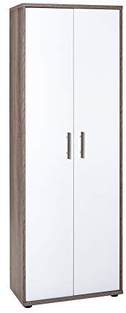 Möbelpartner Till Aktenschrank, 701408, trüffeleiche Dekor/lichtweiß, ca. 65 x 34 x 182 cm