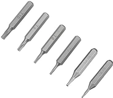 sourcing map Torx-Bits-Set, 6 Stück, 5/32 Zoll Sechskantschaft T4 T6 T8 T10 P2 P5 Schraubendreher-Bit-Set 28 mm Länge S2 Schraubendreher Kit Werkzeuge