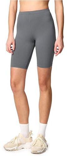 Merry Style Damen Sport Leggings kurz Sportleggings Radlerhose Sporthose aus Baumwolle MS10-200 (Grau, M)