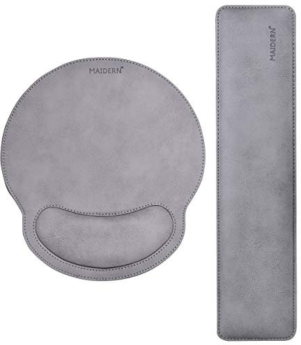 MAIDERN Memory Foam Set Keyboard Wrist Rest Pad and Mouse Pad with Wrist Cushion Support for Office, Computer, Laptop, Mac - Comfortable, Lightweight for Easy Typing Pain Relief