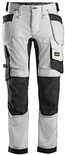 Snickers Workwear Unisex Pants, White, 56