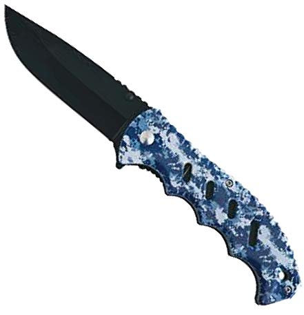 AUSONIA 21 CM Coltello Sportivo pieghevole da tasca con Lama Inox e Manico plastica