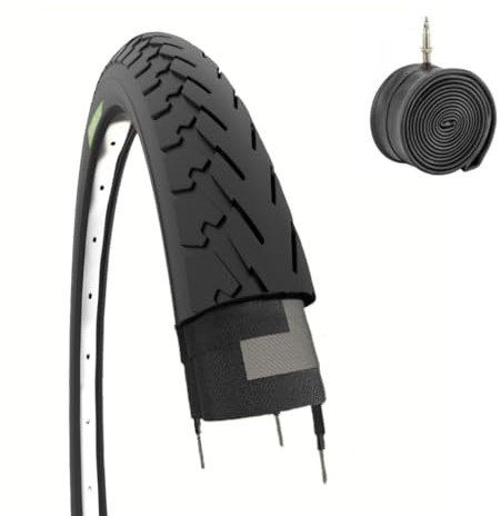 1 Reifen 700 x 32 1 5/8 1/4 (32-622) + schwarze Reifen aus Gummi für Fahrrad City-Bike