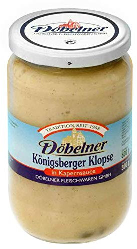4x Königsberger Klopse in Kapernsauce 600g Glas (Döbelner) (2,64 l)