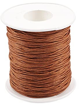 Givenny 91,4 m de fil de coton ciré pour perles - 1 mm - Pour macramé - Pour la confection de bijoux et de couture (Sienna)