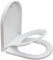 Sundee Familie Toilettensitz mit integriertem Kindersitz, D-Form, Polypropylen (PP), Soft Close Abnehmbarer Toilettensitz Töpfchen Training Toilettensitz für Kleinkinder mit Quick Release und Top-Fix