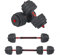 wuuhoo® Kurzhantelset Arni, 2er Set Hantel 27mm, Kurzhantel & Langhantel mit Gewichten 10kg bis 40kg, extra lange Verbindungsstange - Fitnessgerät aus Kunststoff für Zuhause 40 kg (schwarz)