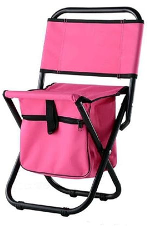 TentHome Tabourets de Chaise de Camping Pliables avec Sac de Rangement Sac de Table de siège de randonnée pour Les événements intérieurs extérieurs Voyage Tailgating Parades Picnic Beach BBQ (Rose)