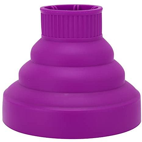 Diffuser Hair Dryer Curly Hair, Silicone Diffuser Attachment Universal Collapsible Hair Dryer Diffuser Portable Travel Folding Hair Blow Dryer Diffuser Defuser Hairdryer(Purple)