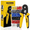 KEZERS Crimpzangen Aderendhülsen Set, Aderendhülsenzange mit 1200 stück Aderendhülsen Tool Kit, Presszange Krimpzange Crimpzange Set 0,25-10,00 mm2 - KP175A1