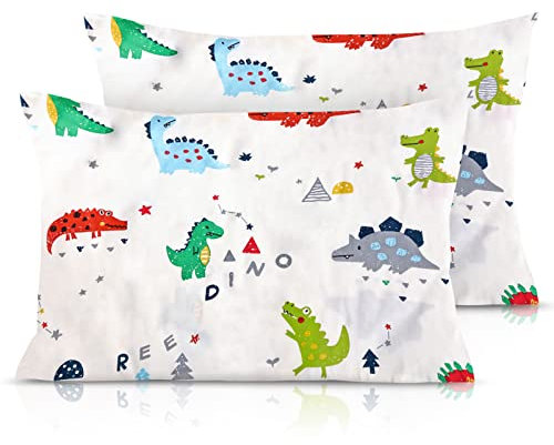 Vegena Kinder Kissenbezug 40x60 cm - 2 Stück Baumwolle Kopfkissenbezug mit Umschlagverschluss, Baby Kleinkind Kissen Kissenbezüge für Kinderwagen,Baby-Kissenbezug für Jungen Mädchen Bettwäsche