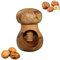 Gartiam - Casse Noci, Casse Nocciola, Casse Noci in Legno, Casse Noce Fungo - Casse Noci senza sforzo Legno d'ulivo - Meccanismo a vite - Utensile da cucina - 10 x 6 cm