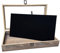 MOOCA Glass Top Wooden Jewelry Display Case, Pocket Knife Display Case with Removable Black Luxurious MDF Velvet Jewelry Pad, Deeper 2.75-Inch Design, Coffee Color