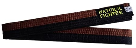 mmasport Karate Judo Aikido Taekwondo Gürtel für Kampfsport aus Baumwolle Basic (Braun/Schwarz, 280.00)