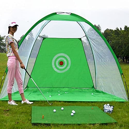 Golf Practice Net Portable Golf Hitting Net Golf Swing Chipping Training Equipment Golf Nets Portable Mesh Mat Golf Supplies