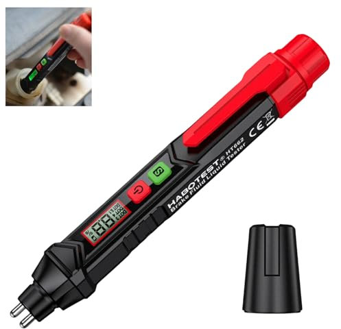 Nizirioo Tester liquido freno penna con schermo LCD: strumento di test diagnostico liquido freni, tester universale per DOT3 DOT4 DOT-5.1
