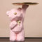 Umikk Bär Schreibtisch Aufbewahrungstablett aus Kunstharz, Bären Deko Harz Tier Skulptur Deko, Bär Statue mit tablett lagerung, Tier Handwerk Harz skulptur, Geschenk für Wohnzimmer