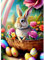 CEOVR Diamond Painting Kit Erwachsene Ostern Diamond-painting Hase,30x40 cm Diamant Paintings Kit,5D Süß Tier Diamond Painting Bilder Set,Niedlich Crystal Art Set