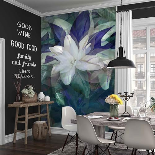 Erismann Elle Decoration Digitaldruck Blüte Tropen Floral Blau Grün 2269-10