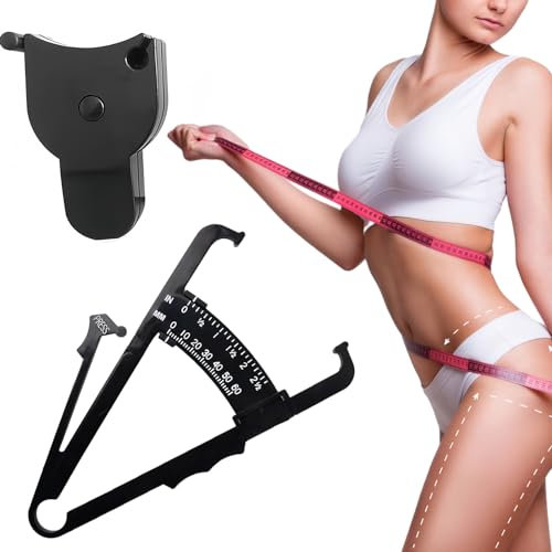 Körperfettzange und Körpermaßband, Körperfettmessgerät Fettzange Körperfett Anteil Messen Messgerät, Body Fat Measure Messschieber zur Messung des Körperfettanteils - inklusive Benutzerhandbuch